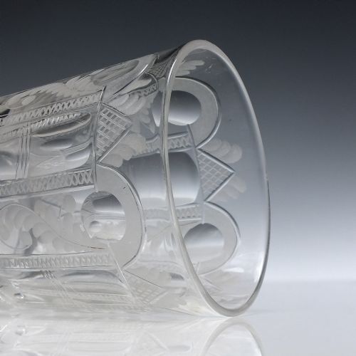GEORGIAN ENGRAVED GLASS TUMBLER C1800 - ADDITIONAL PHOTO 2