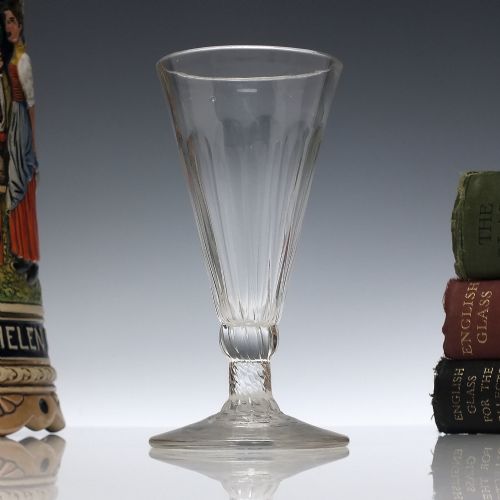 georgian petal moulded ale glass c1780 - CATEGORY: ANTIQUE GLASS - DATED GEORGIAN