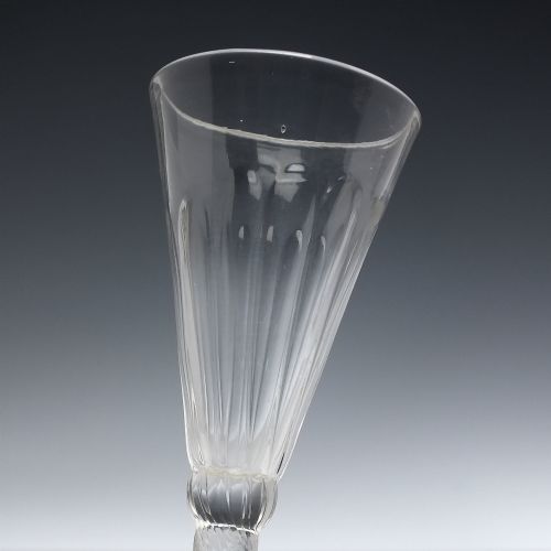 GEORGIAN PETAL MOULDED ALE GLASS C1780 - ADDITIONAL PHOTO 2