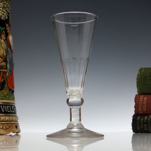 georgian balustroid ale glass c1800 - CATEGORY: ANTIQUE GLASS - DATED GEORGIAN