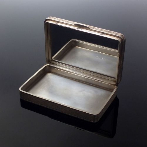 ART DECO SEARLE CO MIRRORED MARCASITE SILVER COMPACT 1927 - ADDITIONAL PHOTO 5