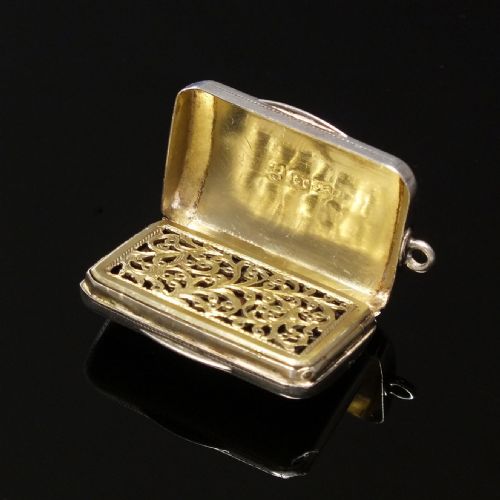 georgian silver vinaigrette by joseph taylor hallmarked birmingham 1819 - CATEGORY: ANTIQUE SILVER - DATED 1800