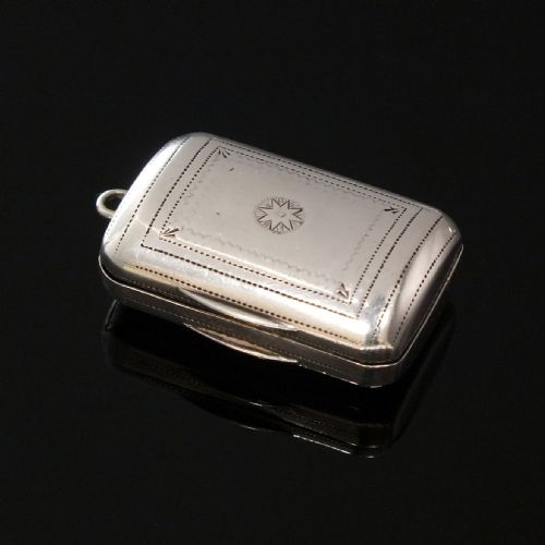 GEORGIAN SILVER VINAIGRETTE BY JOSEPH TAYLOR HALLMARKED BIRMINGHAM 1819 - ADDITIONAL PHOTO 6
