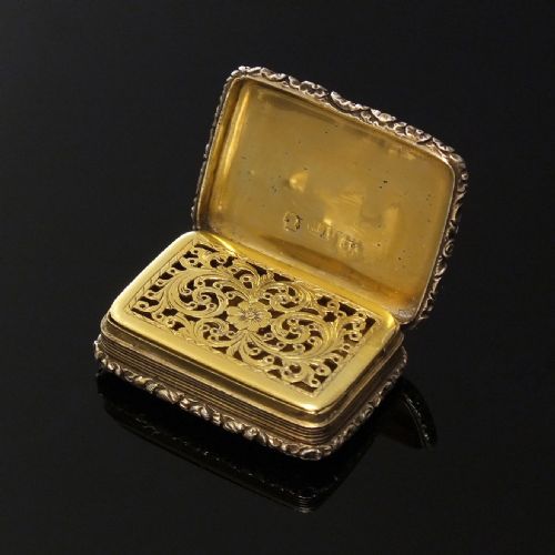 georgian silver vinaigrette by samuel pemberton hallmarked birmingham 1818 - CATEGORY: ANTIQUE SILVER - DATED 1800