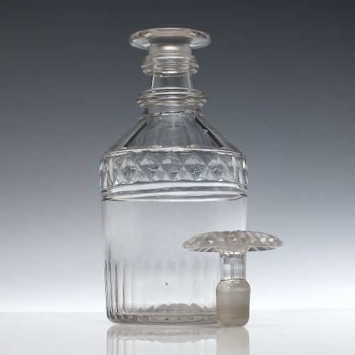 PAIR 19TH CENTURY GLASS SPIRIT DECANTERS C1830 - ADDITIONAL PHOTO 2