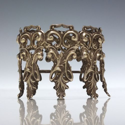 PAIR OF 19TH CENTURY CRANBERRY GLASS SALTS IN SILVER PLATED FRAMES C1900 - ADDITIONAL PHOTO 4