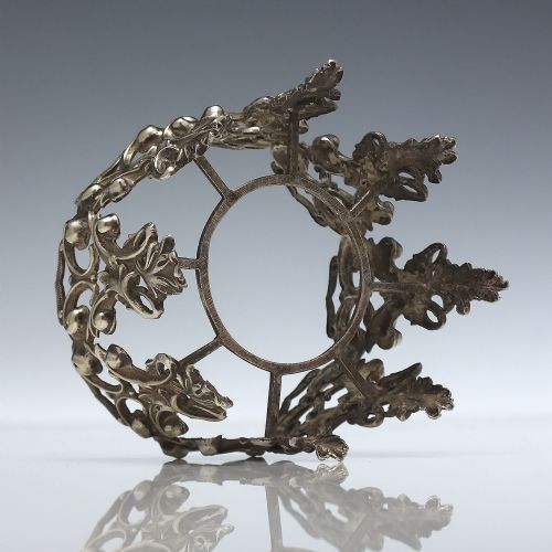 PAIR OF 19TH CENTURY CRANBERRY GLASS SALTS IN SILVER PLATED FRAMES C1900 - ADDITIONAL PHOTO 6