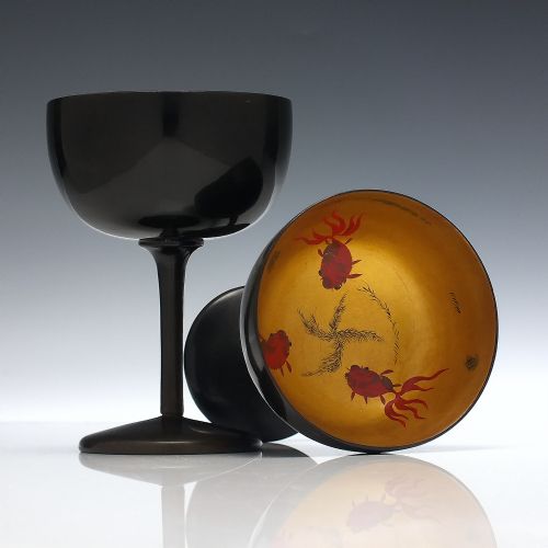 SIX CHINESE LACQUER COCKTAIL OR CHAMPAGNE C1920 - ADDITIONAL PHOTO 1