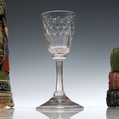 georgian liege balustroid wine glass c1725 - CATEGORY: ANTIQUE GLASS - DATED 1700