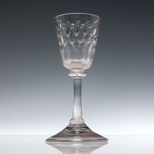 GEORGIAN LIEGE BALUSTROID WINE GLASS C1725 - ADDITIONAL PHOTO 1