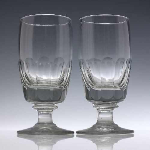pair victorian glass rummers c1880 - CATEGORY: ANTIQUE GLASS - DATED 1880