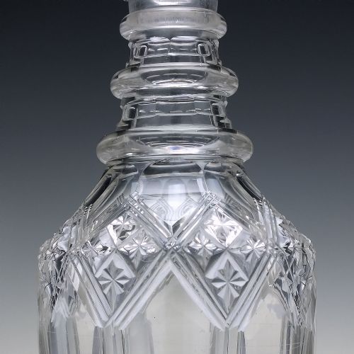 PAIR OF VICTORIAN GOTHIC SPIRE GLASS DECANTERS C1850 - ADDITIONAL PHOTO 3