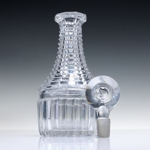 RARE REGENCY PRISM CUT GLASS SPIRIT DECANTER C1830 - ADDITIONAL PHOTO 3