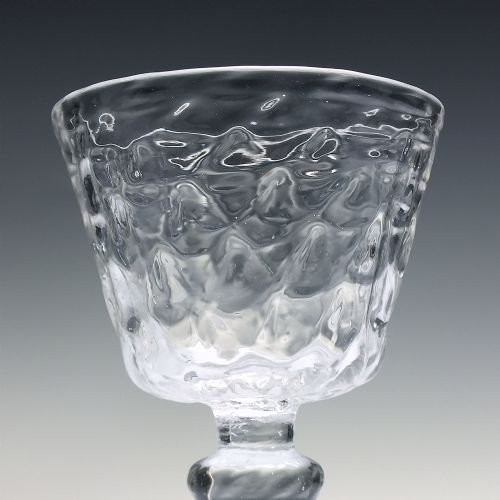 18TH CENTURY NUT MOULDED LIEGE WINE GLASS C1720 - ADDITIONAL PHOTO 3