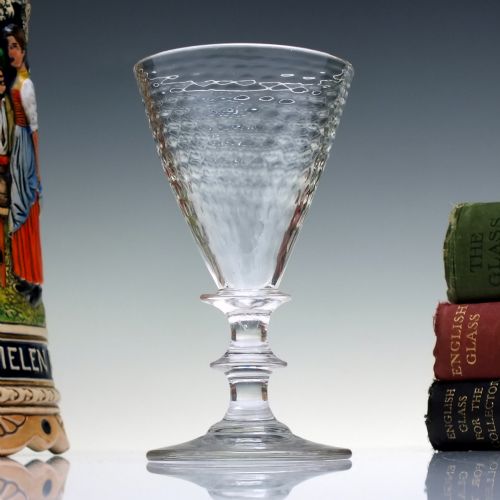 rare early 19th century wine glass c1810 - CATEGORY: ANTIQUE GLASS - DATED 1800