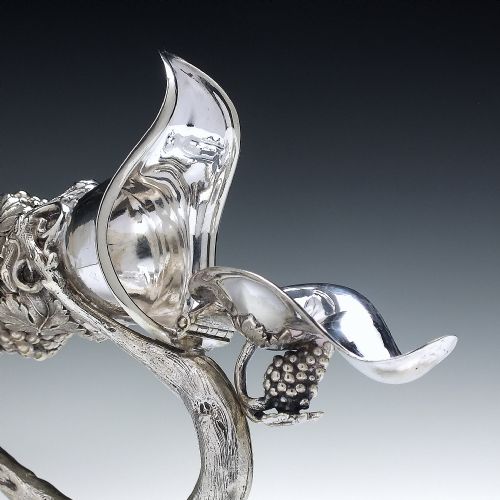 VICTORIAN SILVER PLATED GLASS CLARET JUG C1865 - ADDITIONAL PHOTO 3
