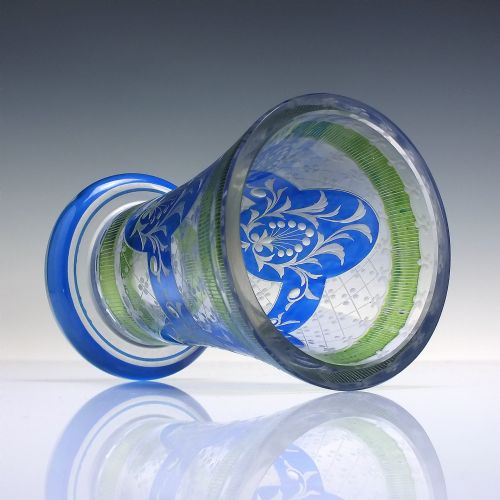 19TH CENTURY BOHEMIAN ENGRAVED GLASS TUMBLER C1840 - ADDITIONAL PHOTO 1