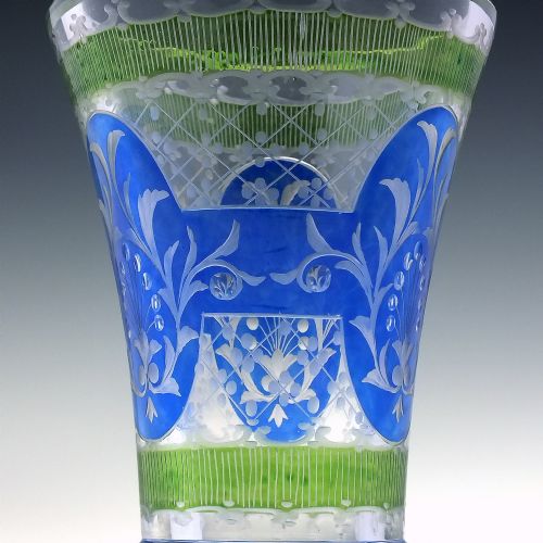 19TH CENTURY BOHEMIAN ENGRAVED GLASS TUMBLER C1840 - ADDITIONAL PHOTO 2