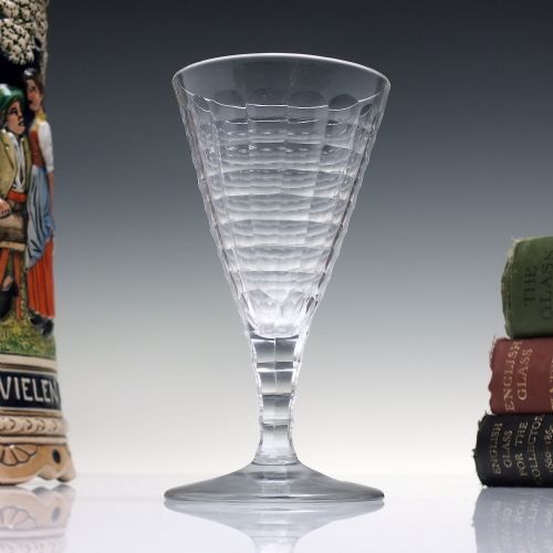 unusual georgian step cut port wine glass c17951800 - CATEGORY: ANTIQUE GLASS - DATED GEORGIAN