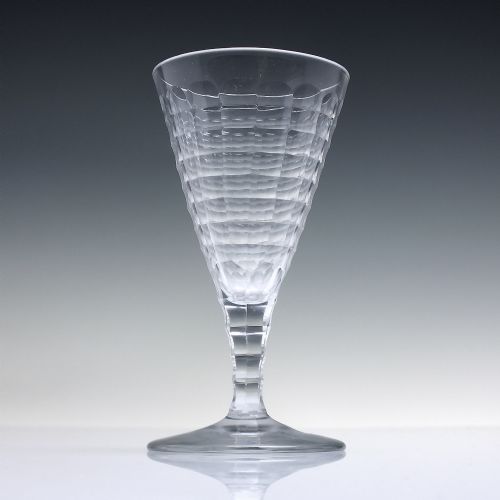 UNUSUAL GEORGIAN STEP CUT PORT WINE GLASS C17951800 - ADDITIONAL PHOTO 1
