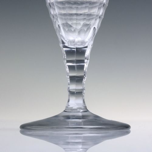 UNUSUAL GEORGIAN STEP CUT PORT WINE GLASS C17951800 - ADDITIONAL PHOTO 2
