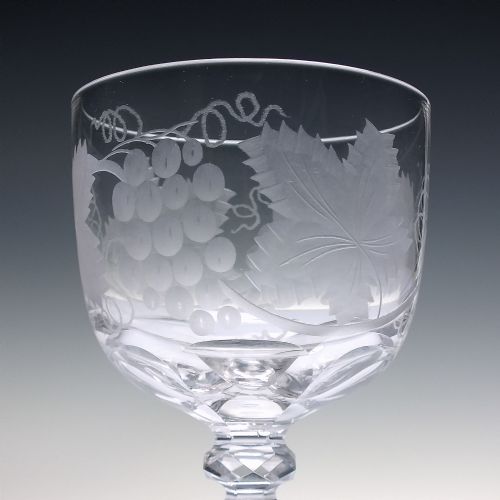 SET 19TH CENTURY ENGRAVED FRENCH BACCARAT WINE GLASSES C1890 - ADDITIONAL PHOTO 4