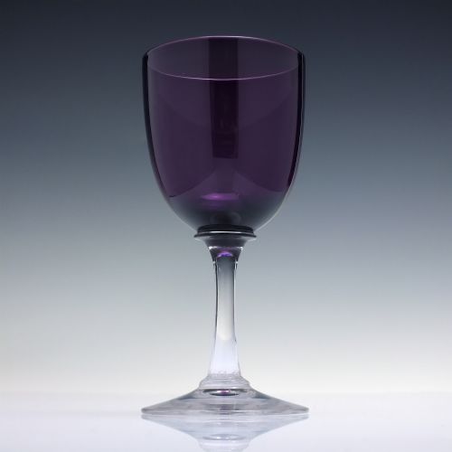 FOUR VICTORIAN AMETHYST WINE GLASSES C1880 - ADDITIONAL PHOTO 1