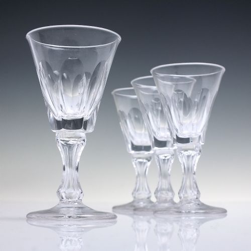 four victorian port glasses c1870 - CATEGORY: ANTIQUE GLASS - DATED VICTORIAN