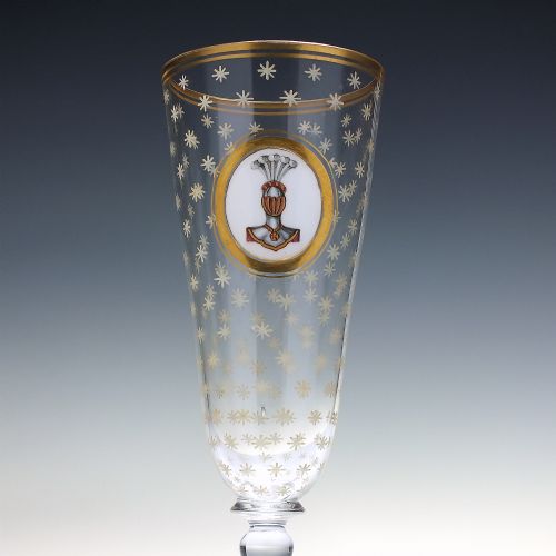 VICTORIAN GILDED ENAMELLED ALE GLASS C1880 - ADDITIONAL PHOTO 3