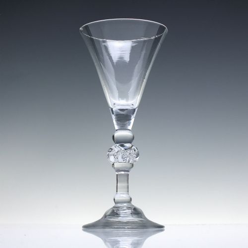 18TH CENTURY ENGRAVED BALUSTER GLASS GLASS C1730 - ADDITIONAL PHOTO 1