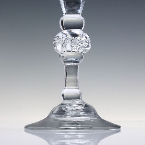 18TH CENTURY ENGRAVED BALUSTER GLASS GLASS C1730 - ADDITIONAL PHOTO 2