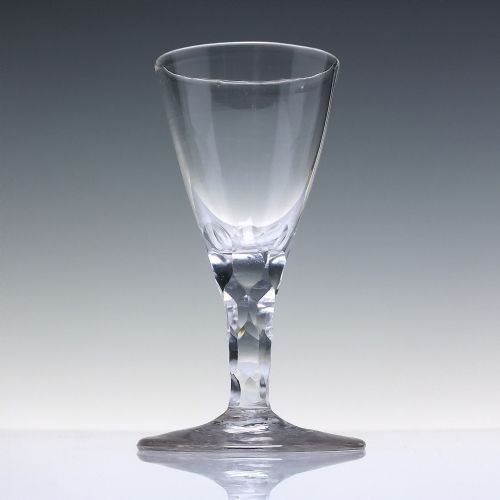 ANTIQUE GEORGIAN FACET CUT DRAM GLASS C1780 - ADDITIONAL PHOTO 1