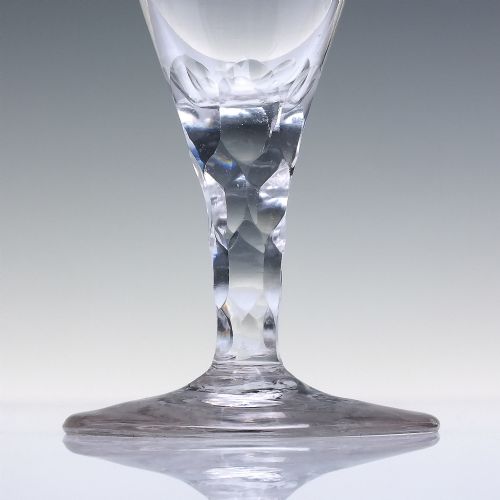 ANTIQUE GEORGIAN FACET CUT DRAM GLASS C1780 - ADDITIONAL PHOTO 2