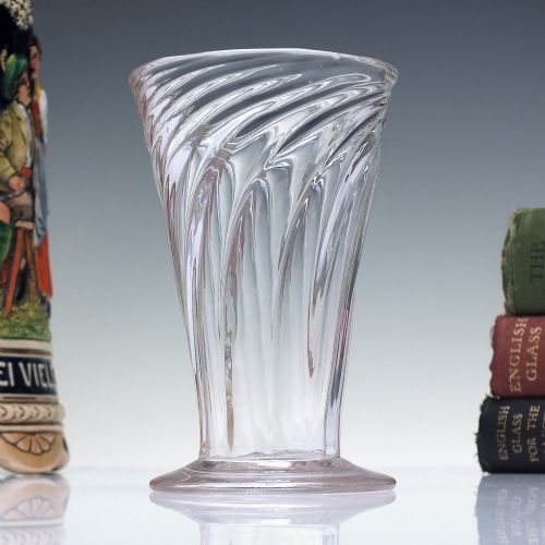 exceptionally rare georgian wrythen ale glass c1720 - CATEGORY: ANTIQUE GLASS - DATED 1700
