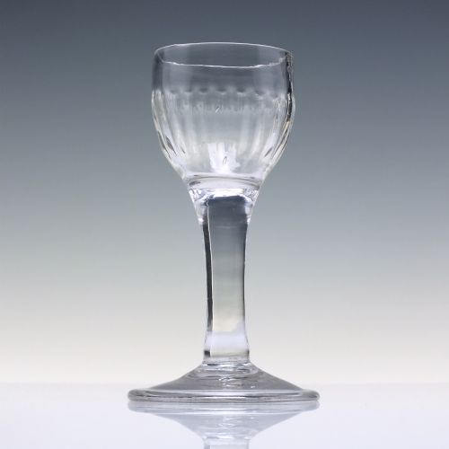 18TH CENTURY PLAIN STEM WINE GLASS C1740 - ADDITIONAL PHOTO 1