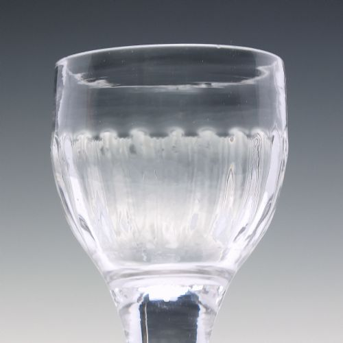 18TH CENTURY PLAIN STEM WINE GLASS C1740 - ADDITIONAL PHOTO 2