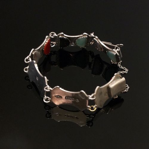 SCOTTISH WARD BROTHERS SILVER AGATE BRACELET GLASGOW 1953 - ADDITIONAL PHOTO 4