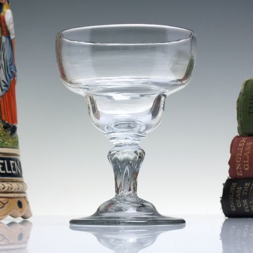 18th century champagne pedestal stem glass c1750 - CATEGORY: ANTIQUE GLASS - DATED 1750