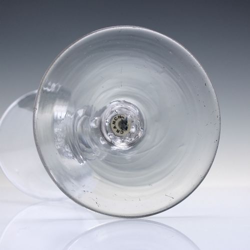 18TH CENTURY LIGHT BALUSTER WINE GLASS C1750 EX CRANCH COLLECTION - ADDITIONAL PHOTO 1