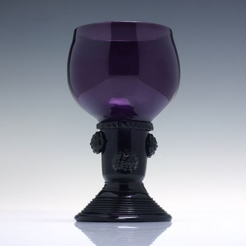 19TH CENTURY AMETHYST WINE GLASS C1830 - ADDITIONAL PHOTO 1