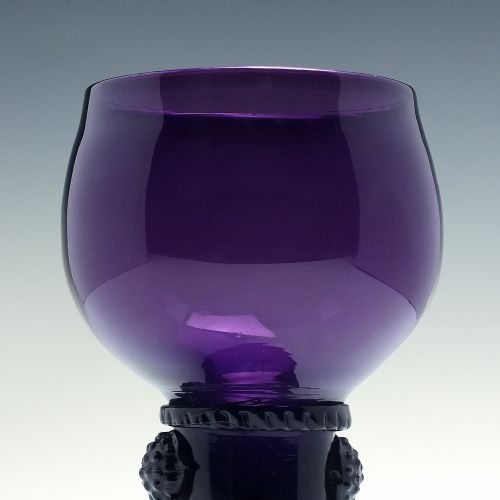 19TH CENTURY AMETHYST WINE GLASS C1830 - ADDITIONAL PHOTO 3