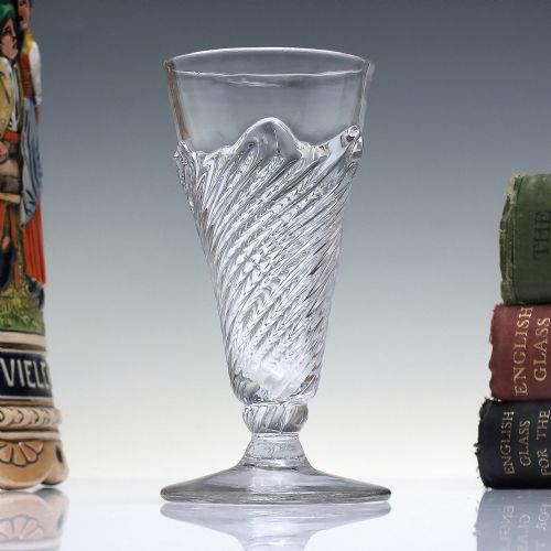 georgian 18th century flammiform ale glass c1740 - CATEGORY: ANTIQUE GLASS - DATED 1750