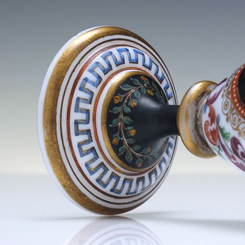 19TH CENTURY GREEK REVIVAL BACCARAT ENAMELLED AMPHORA OPALINE GLASS JUG C1880 - ADDITIONAL PHOTO 7