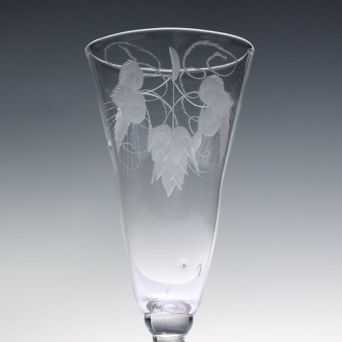 18TH CENTURY ENGRAVED ALE GLASS C1780 - ADDITIONAL PHOTO 2
