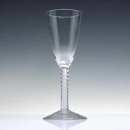GEORGIAN DOUBLE SERIES AIR TWIST ALE GLASS C1750 - ADDITIONAL PHOTO 1