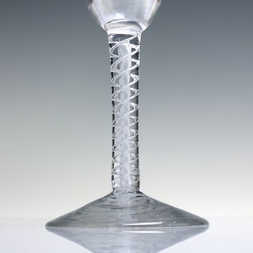 GEORGIAN DOUBLE SERIES AIR TWIST ALE GLASS C1750 - ADDITIONAL PHOTO 2