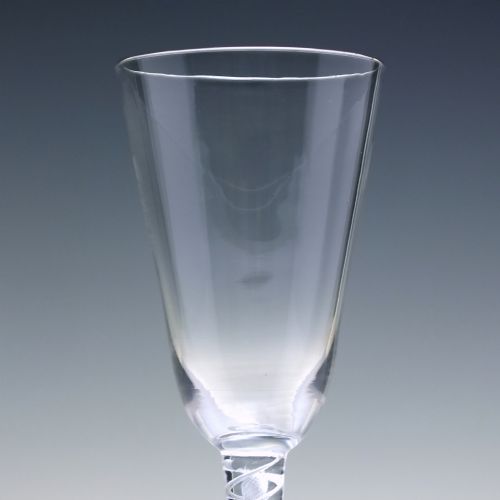 GEORGIAN DOUBLE SERIES AIR TWIST ALE GLASS C1750 - ADDITIONAL PHOTO 3
