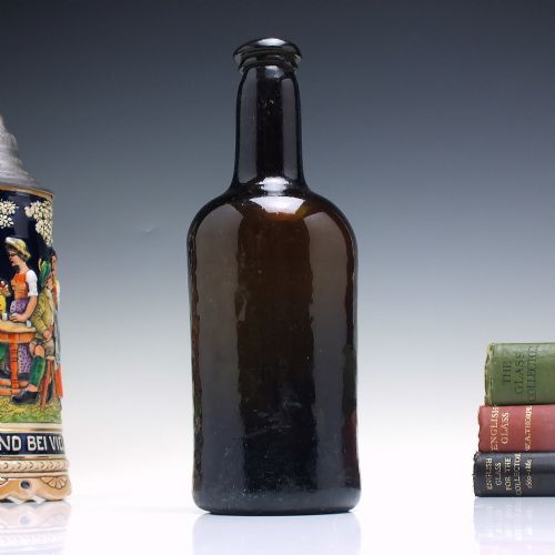 18th century cylinder glass wine bottle c1780 - CATEGORY: ANTIQUE GLASS - DATED 1750