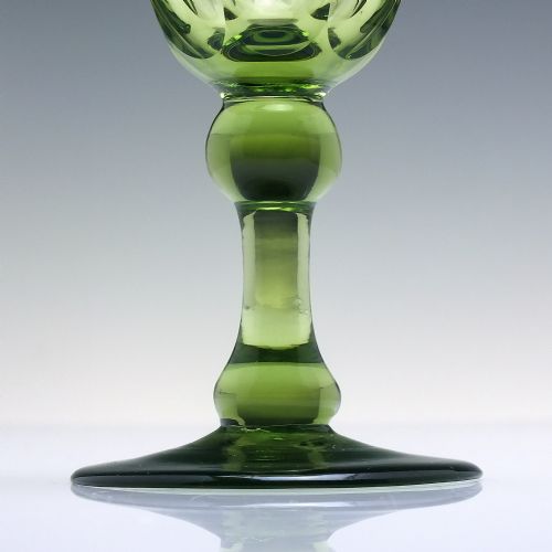 ANTIQUE RICHARDSON APPLE GREEN WINE GLASS C1840 - ADDITIONAL PHOTO 1