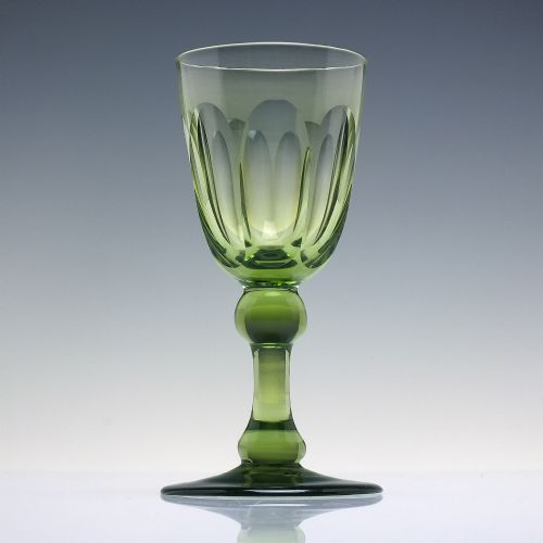 ANTIQUE RICHARDSON APPLE GREEN WINE GLASS C1840 - ADDITIONAL PHOTO 2